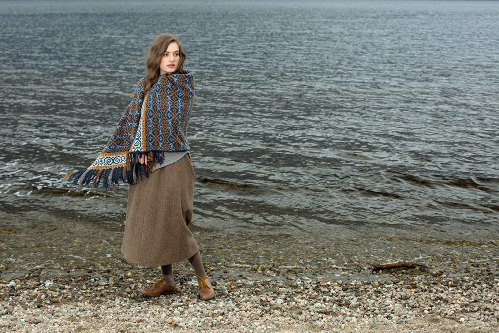 Arabesque hand knitwear design in Winter colourway by Jade Starmore from the book A Collector's Item