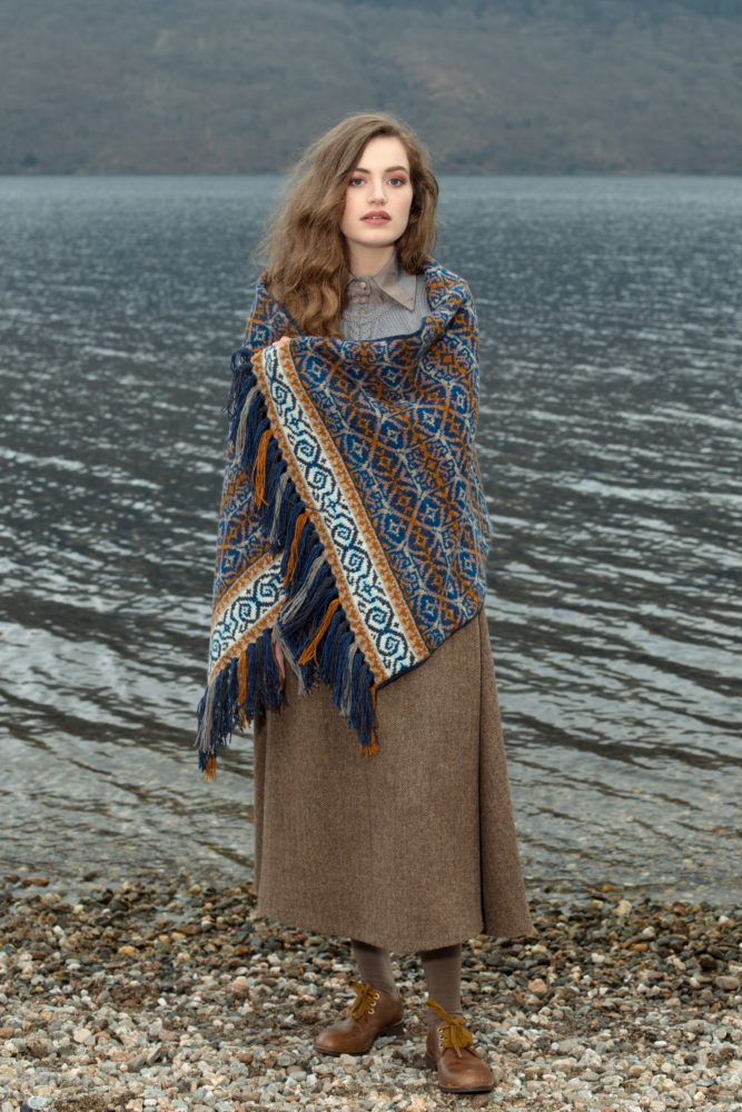 Arabesque hand knitwear design in Winter colourway by Jade Starmore from the book A Collector's Item