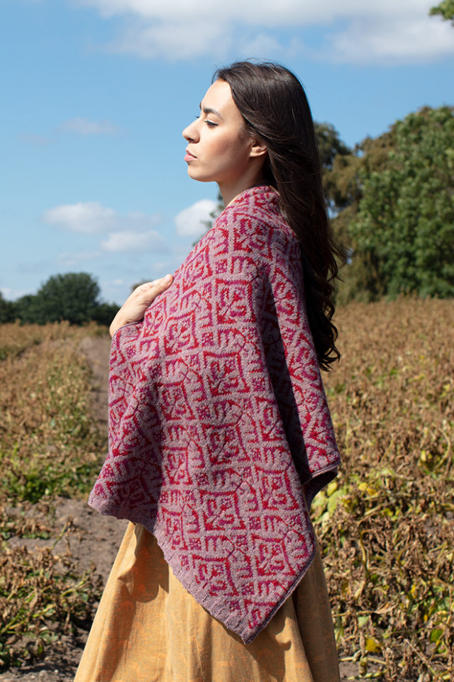 Elizabethan Wrap hand knitwear design from the book A Collector's Item by Jade Starmore