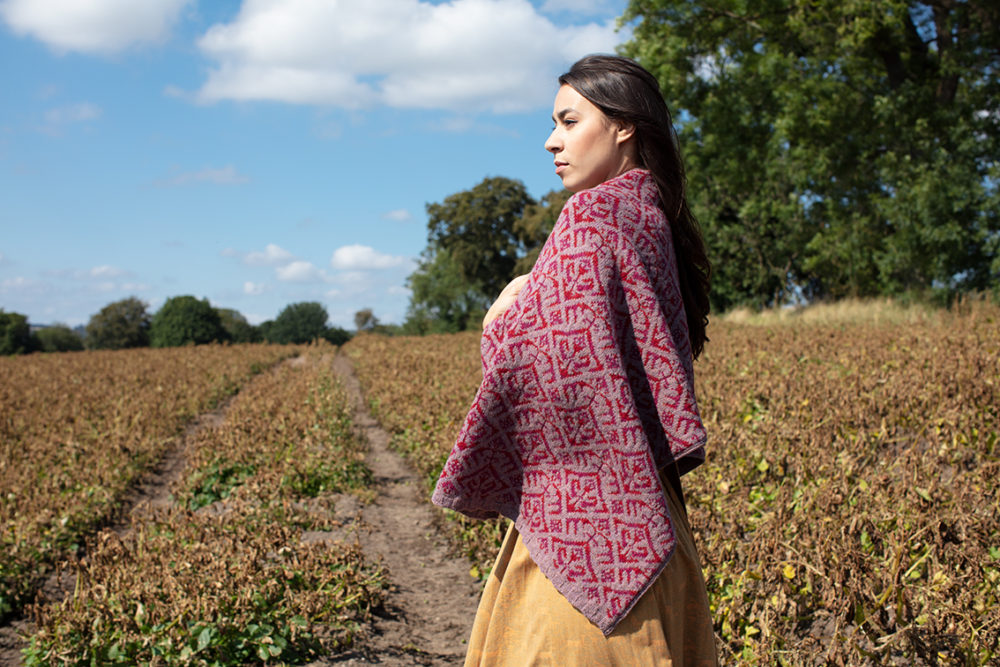 Elizabethan Wrap hand knitwear design from the book A Collector's Item by Jade Starmore