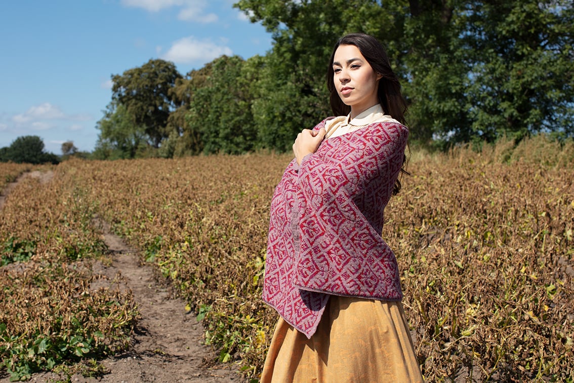 Elizabethan Wrap hand knitwear design from the book A Collector's Item by Jade Starmore