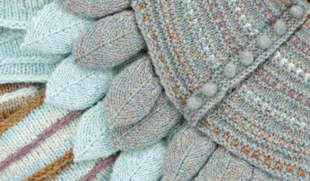 Lapwing Collar patterncard knitwear design by Alice Starmore in pure wool Hebridean 2 Ply hand knitting yarn
