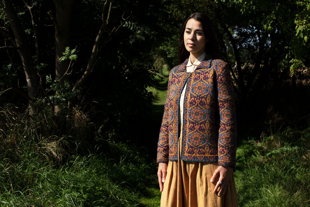 Mary Tudor hand knitwear design from the book Tudor Roses by Alice Starmore