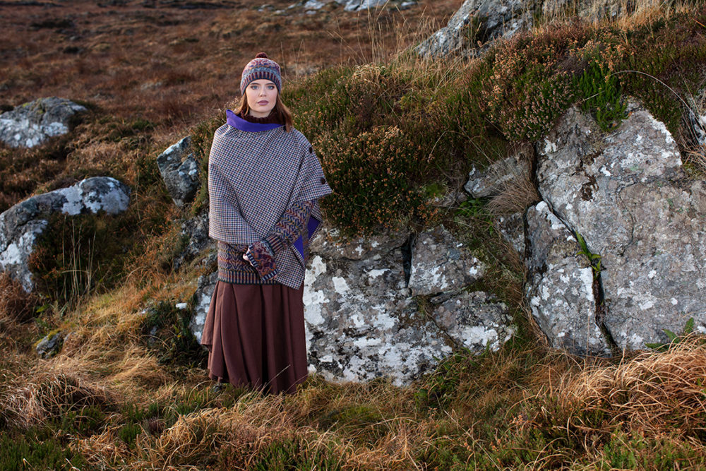 Hawk & Hound and Selkie Pullover patterncard knitwear designs by Alice Starmore in pure wool Hebridean 2 Ply hand knitting yarn
