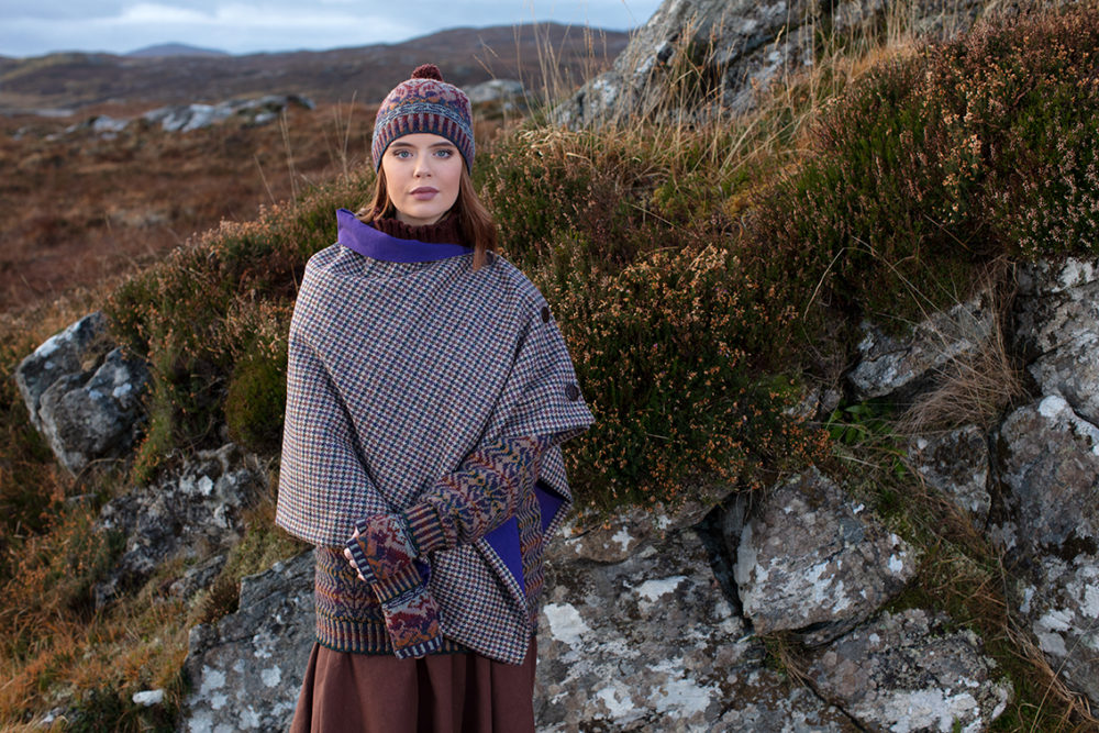 Hawk & Hound and Selkie Pullover patterncard knitwear designs by Alice Starmore in pure wool Hebridean 2 Ply hand knitting yarn