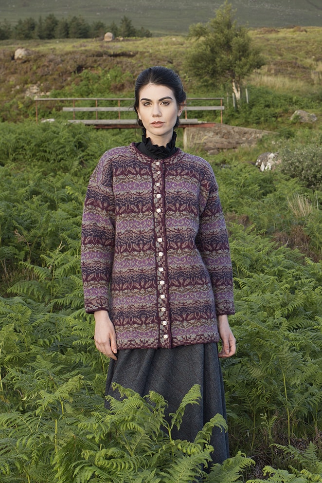 Zauberflote patterncard knitwear design by Jade Starmore in pure wool Hebridean 2 Ply hand knitting yarn