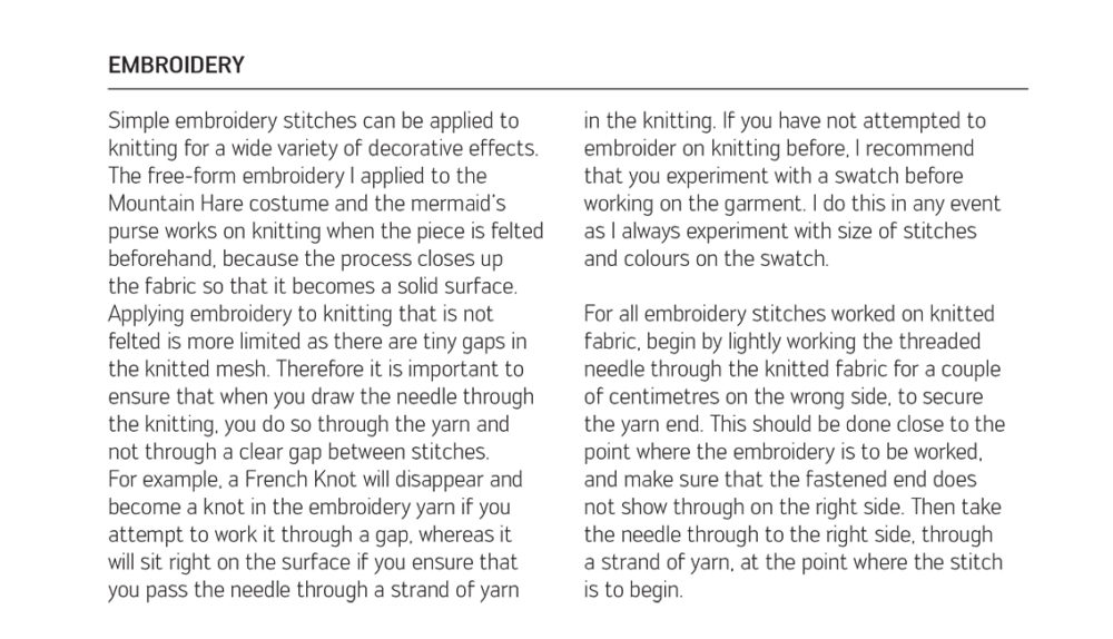 Embroidery Instructions by Alice Starmore