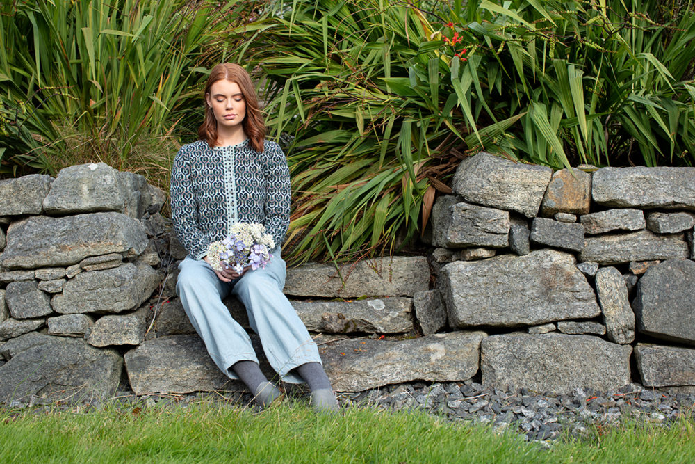 Loch Lomond patterncard knitwear design by Jade Starmore in pure wool Hebridean 2 Ply hand knitting yarn