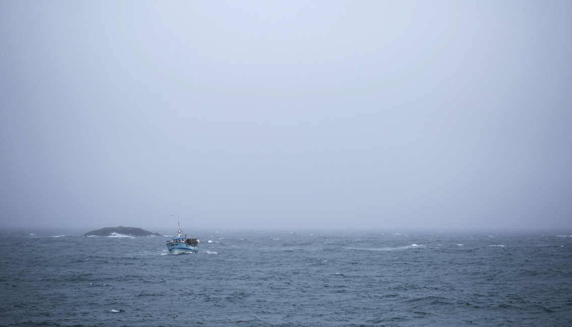 Fishing boat at sea