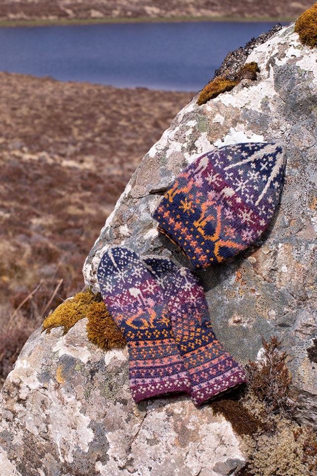 Witch Hare patterncard knitwear design by Alice & Jade Starmore in pure wool Hebridean 2 Ply hand knitting yarn