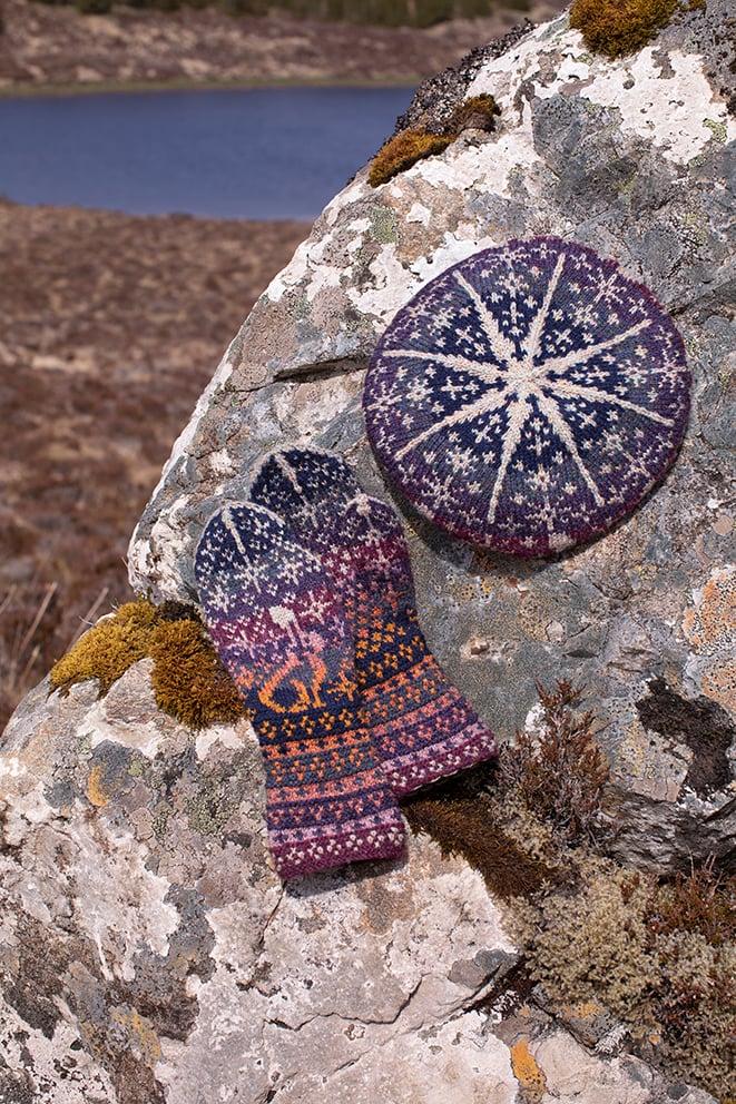 Witch Hare patterncard knitwear design by Alice & Jade Starmore in pure wool Hebridean 2 Ply hand knitting yarn