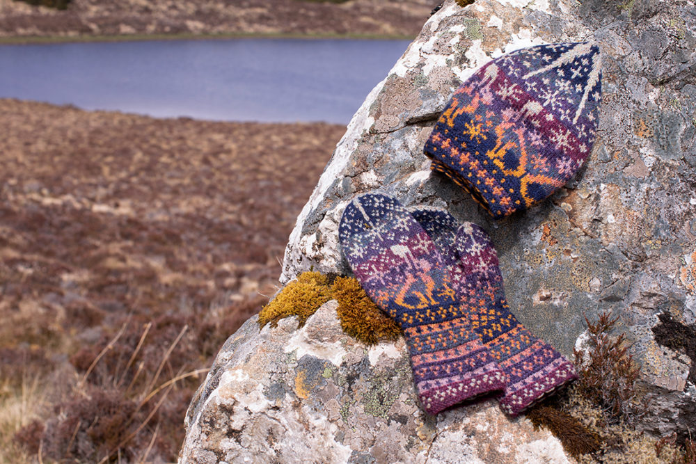 Witch Hare patterncard knitwear design by Alice & Jade Starmore in pure wool Hebridean 2 Ply hand knitting yarn