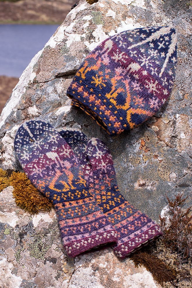 Witch Hare patterncard knitwear design by Alice & Jade Starmore in pure wool Hebridean 2 Ply hand knitting yarn