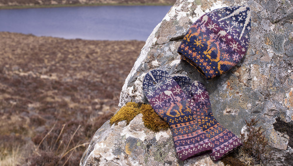 Witch Hare patterncard knitwear design by Alice & Jade Starmore in pure wool Hebridean 2 Ply hand knitting yarn