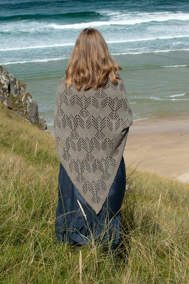 Sulaire patterncard kit design by Alice Starmore in Hebridean 2 Ply yarn