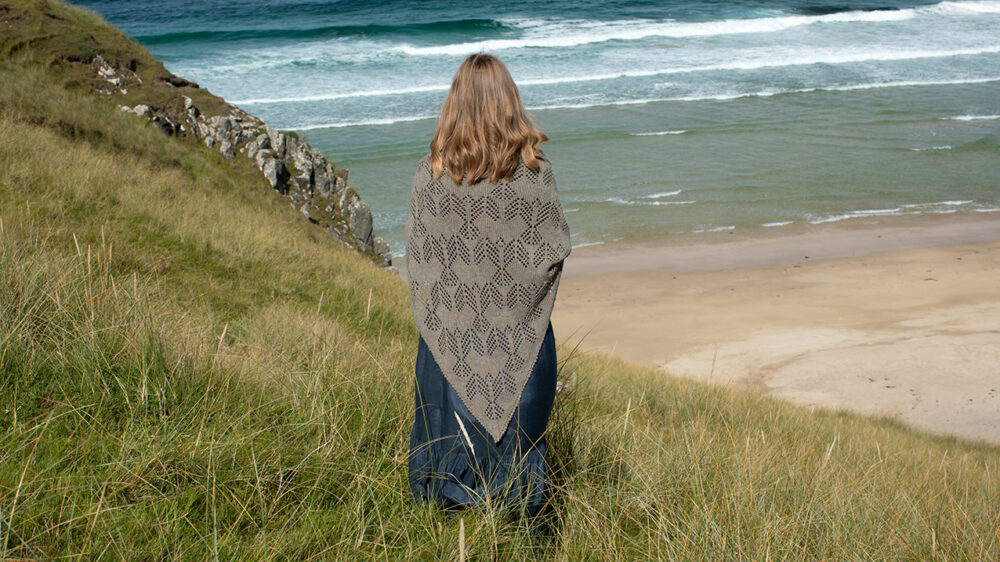 Sulaire patterncard kit design by Alice Starmore in Hebridean 2 Ply yarn