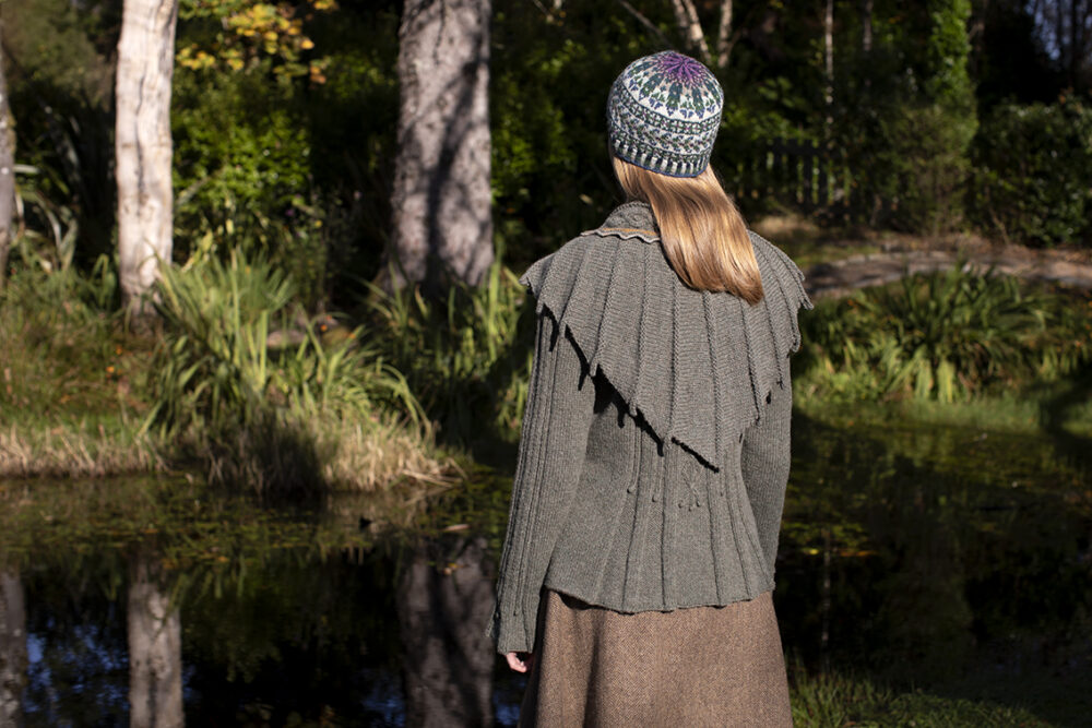 Hand knitwear design by Alice Starmore in Hebridean 2 & 3 Ply yarn