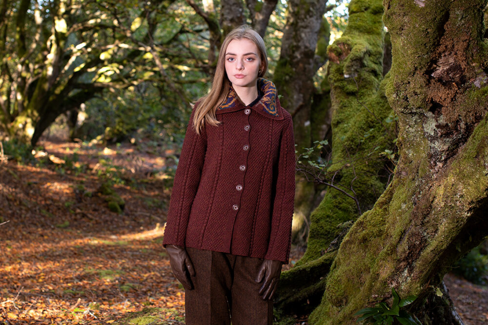 Henrietta patterncard kit design by Alice Starmore in Hebridean 2 & 3 Ply yarn