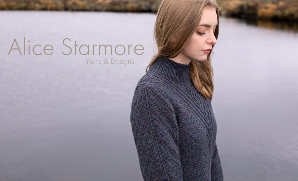 Staran patterncard kit design by Alice Starmore in Hebridean 3 Ply yarn