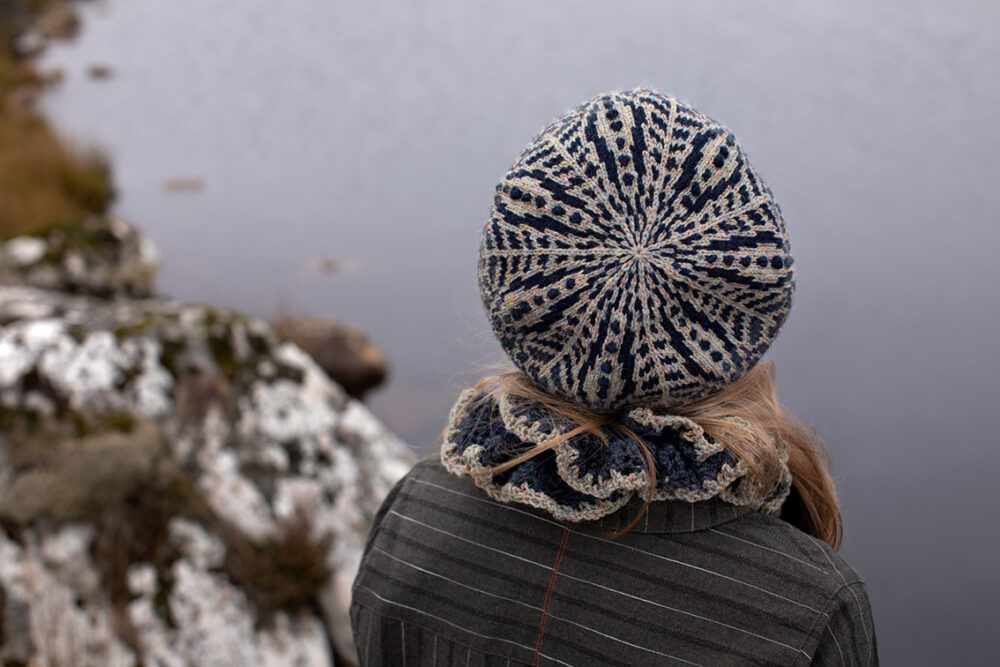 Briodag patterncard kit design by Alice Starmore in Hebridean 2 Ply yarn