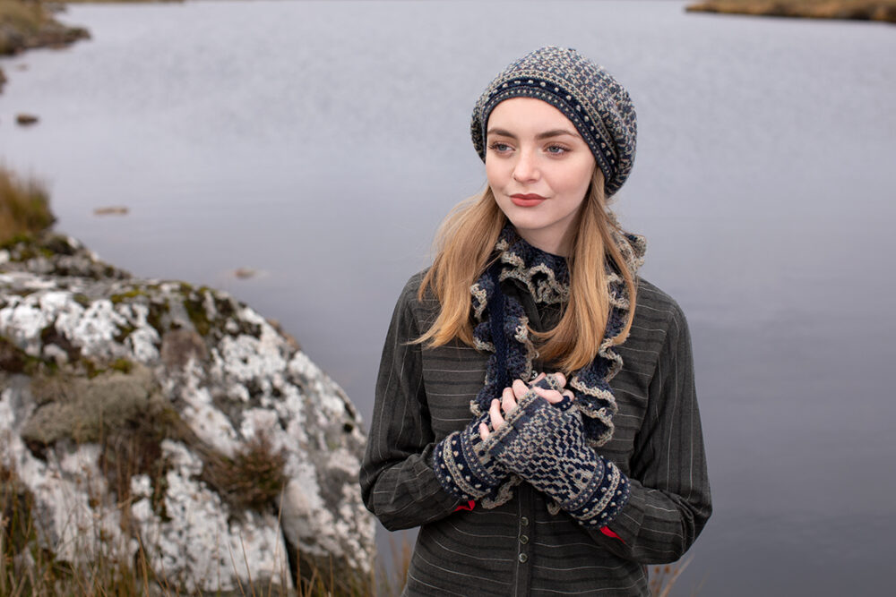 Briodag patterncard kit design by Alice Starmore in Hebridean 2 Ply yarn