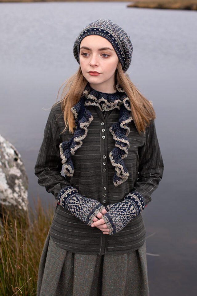 Briodag patterncard kit design by Alice Starmore in Hebridean 2 Ply yarn