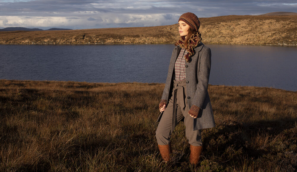 Briodag patterncard kit design by Alice Starmore in Hebridean 2 Ply yarn