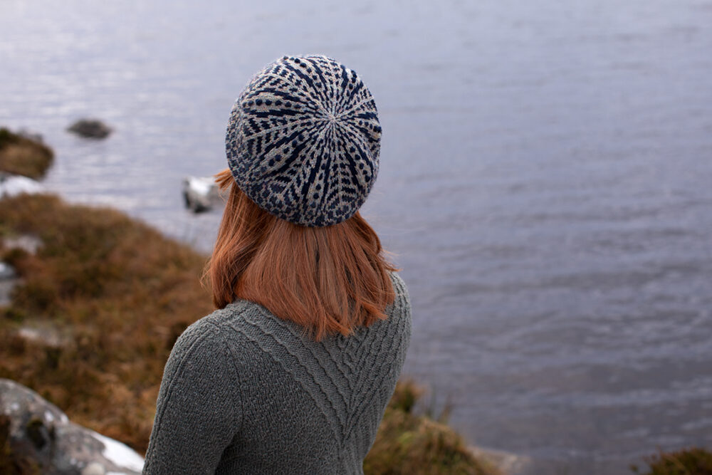 Briodag patterncard kit design by Alice Starmore in Hebridean 2 Ply yarn