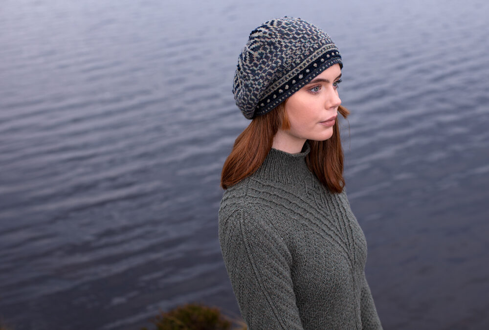Briodag patterncard kit design by Alice Starmore in Hebridean 2 Ply yarn