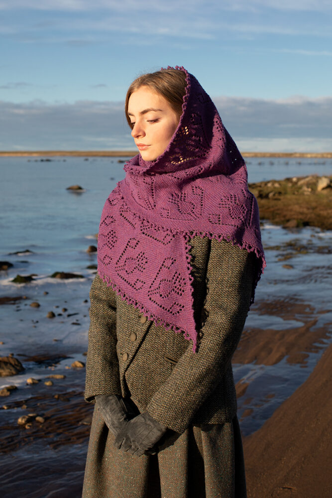 Cluaran patterncard kit design by Alice Starmore in Hebridean 2 Ply yarn