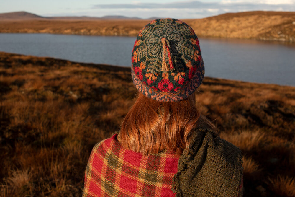 Cluaran patterncard kit design by Alice Starmore in Hebridean 2 Ply yarn