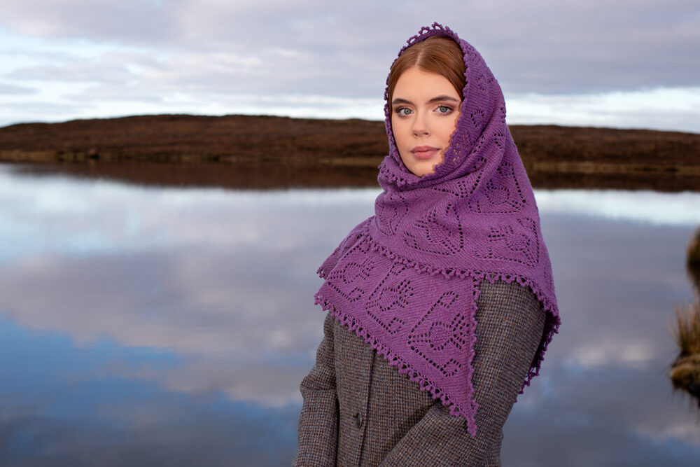 Cluaran patterncard kit design by Alice Starmore in Hebridean 2 Ply yarn