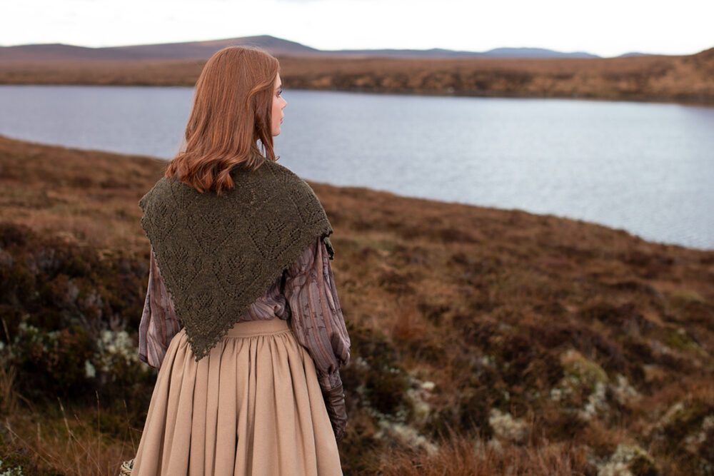 Cluaran patterncard kit design by Alice Starmore in Hebridean 2 Ply yarn
