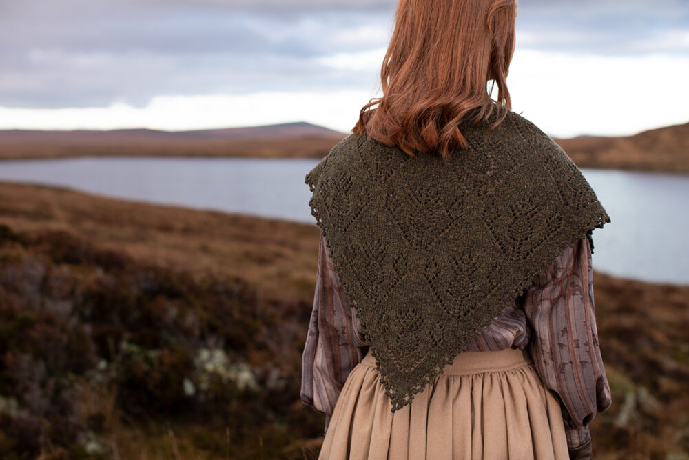 Cluaran patterncard kit design by Alice Starmore in Hebridean 2 Ply yarn