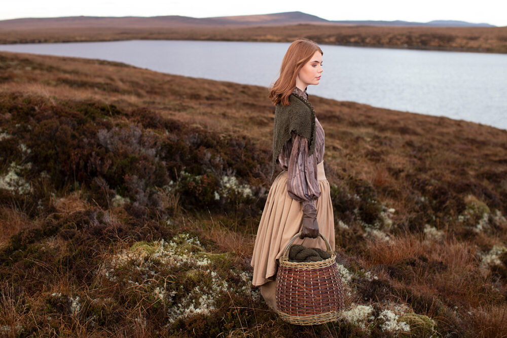 Cluaran patterncard kit design by Alice Starmore in Hebridean 2 Ply yarn