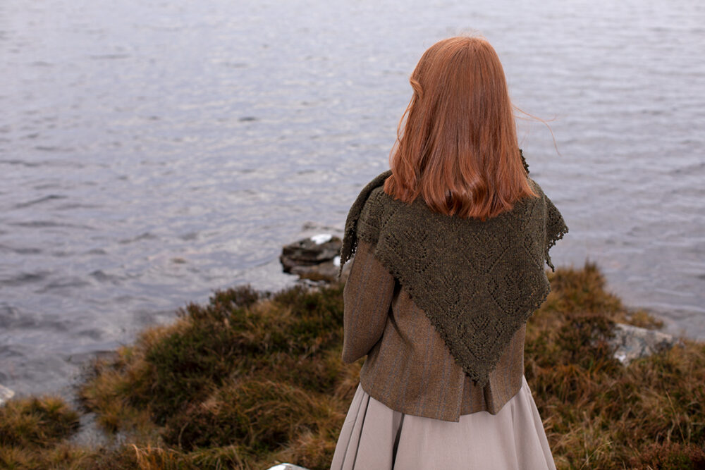 Cluaran patterncard kit design by Alice Starmore in Hebridean 2 Ply yarn