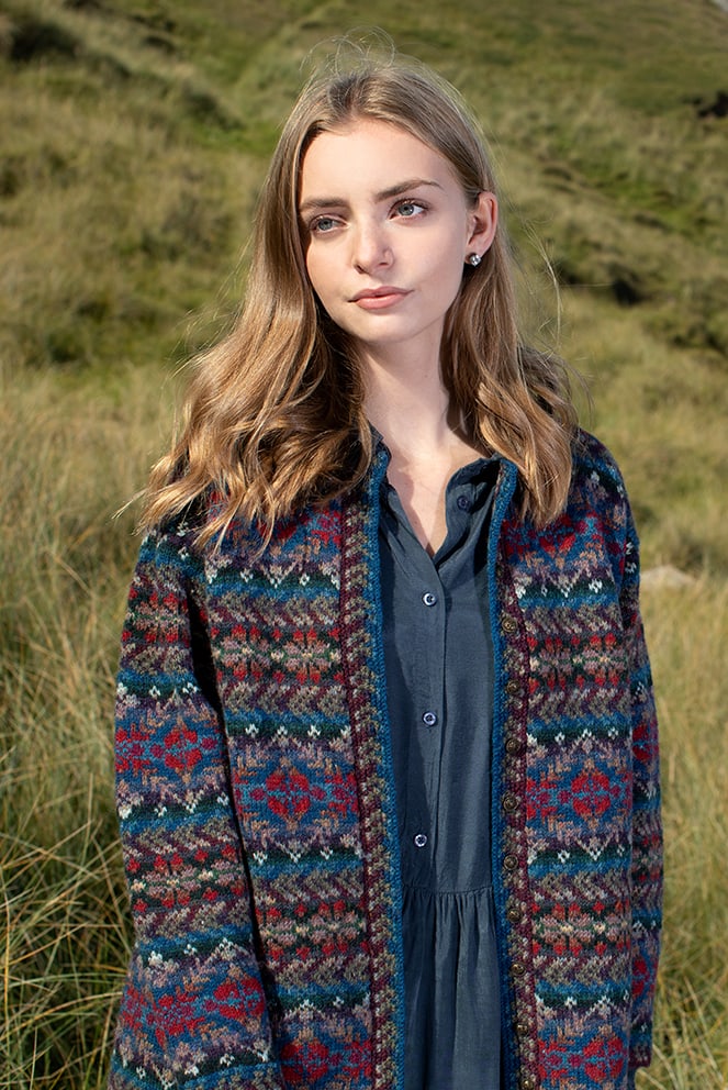 Marina patterncard kit design by Alice Starmore in Hebridean 2 Ply yarn