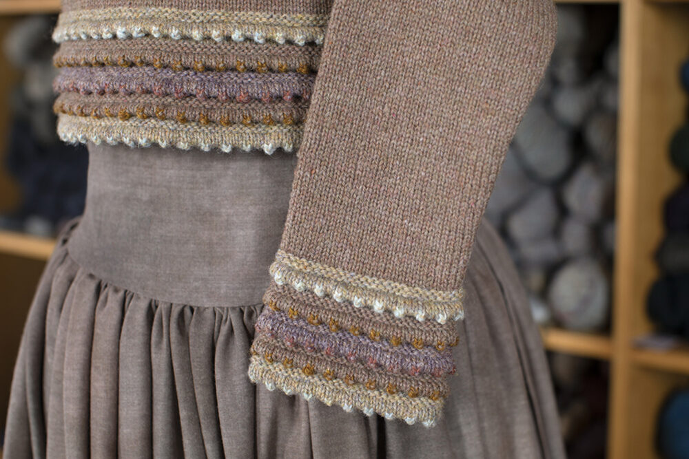 Detail from the Otter design from the book Glamourie by Alice Starmore