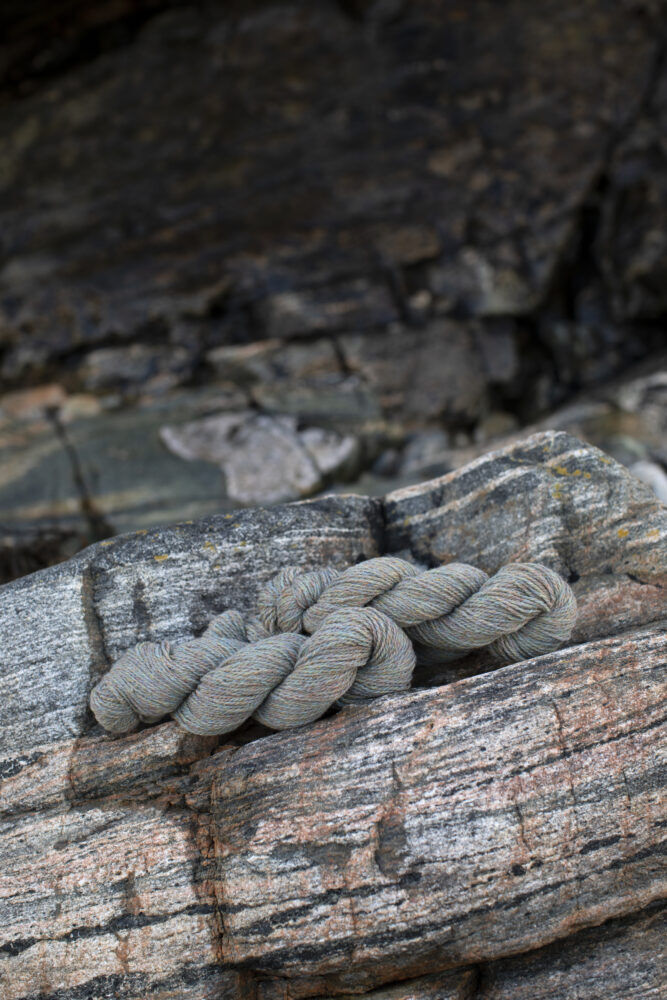 Alice Starmore 3 Ply Hebridean hand knitting yarn in Pebble Beach