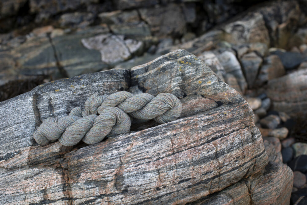 Alice Starmore 3 Ply Hebridean hand knitting yarn in Pebble Beach