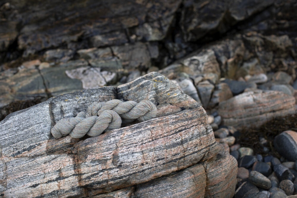 Alice Starmore 3 Ply Hebridean hand knitting yarn in Pebble Beach