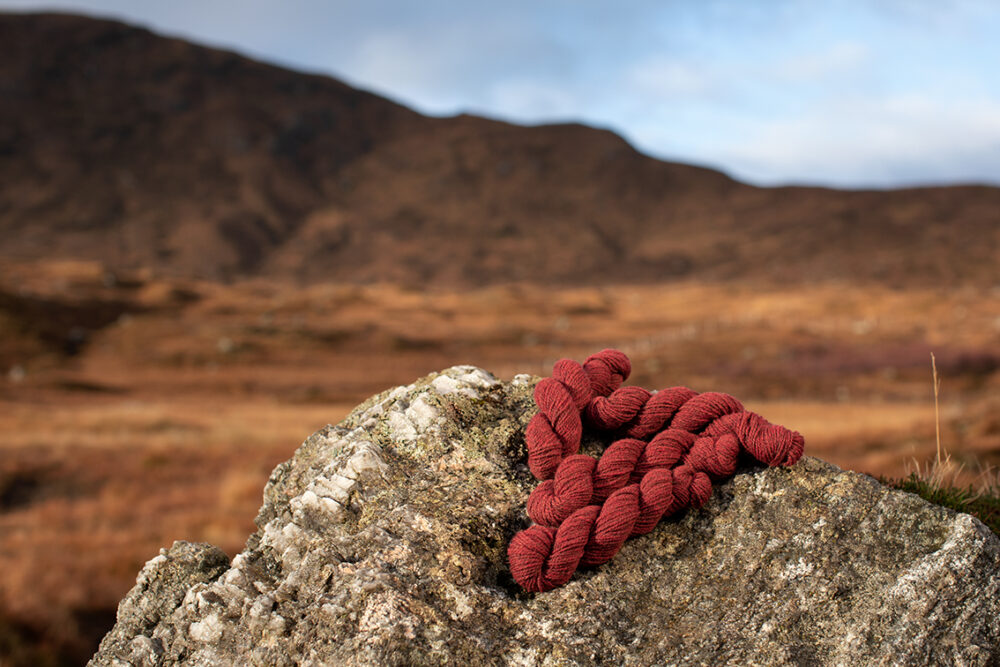 Alice Starmore 2 Ply Hebridean hand knitting yarn in Red Deer