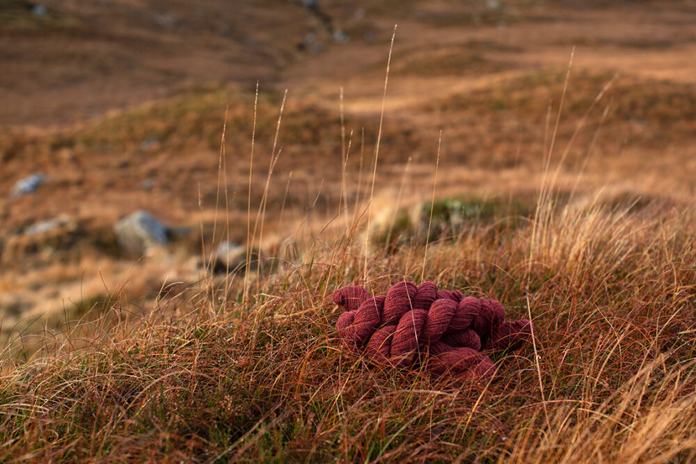 Alice Starmore 2 Ply Hebridean hand knitting yarn in Red Deer