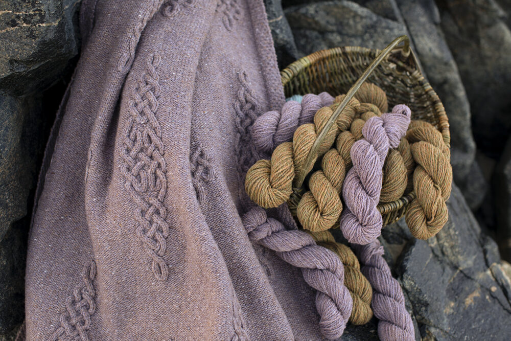Dunadd patterncard kit design by Alice Starmore in Hebridean 3 Ply yarn