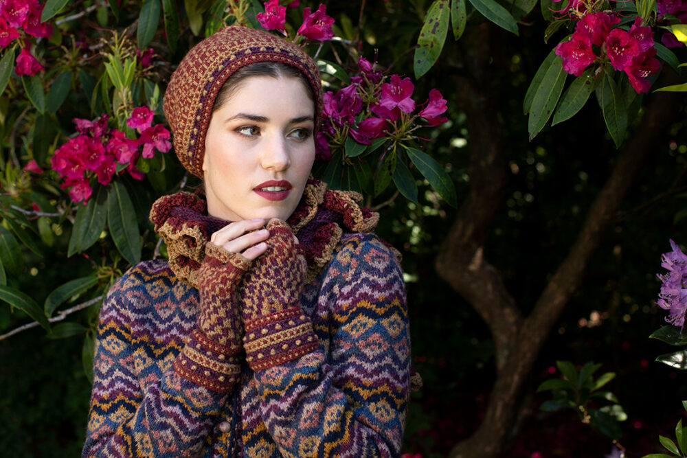 Briodag patterncard kit design by Alice Starmore in Hebridean 2 Ply yarn