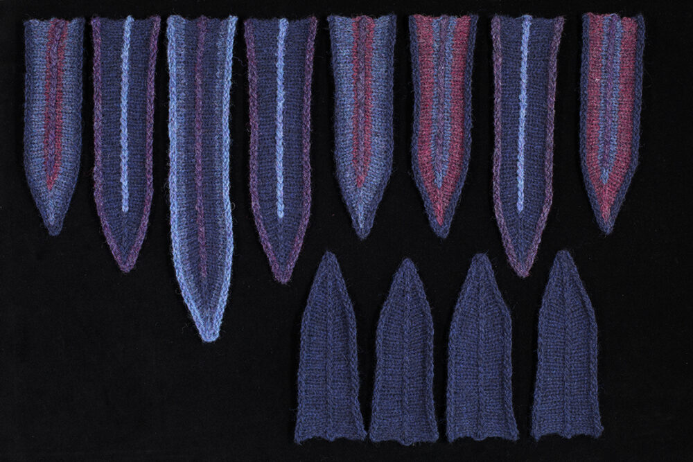Lapwing Collar patterncard kit design by Alice Starmore in Hebridean 2 Ply yarn