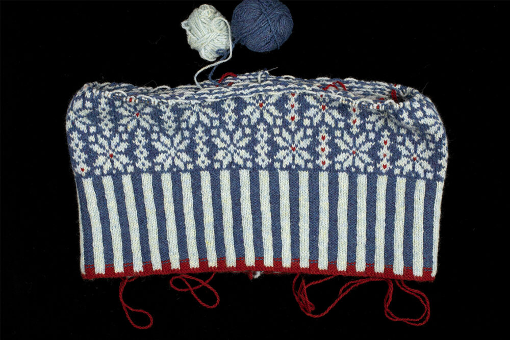 Polaris patterncard kit design by Alice Starmore in Hebridean 2 Ply yarn