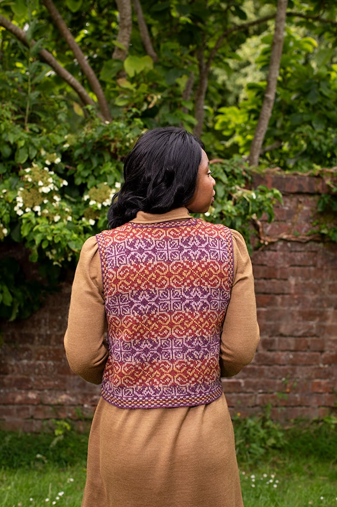 Rosarie patterncard kit design by Jade Starmore in Hebridean 2 Ply yarn