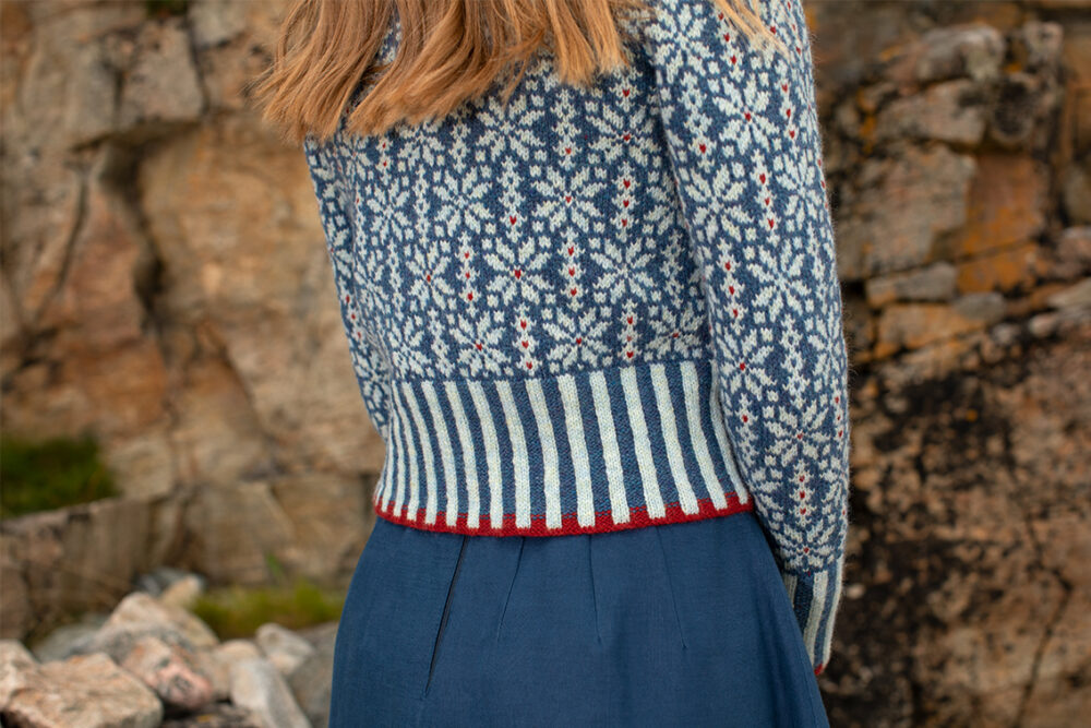 Polaris patterncard kit design by Alice & Jade Starmore in Hebridean 2 Ply yarn