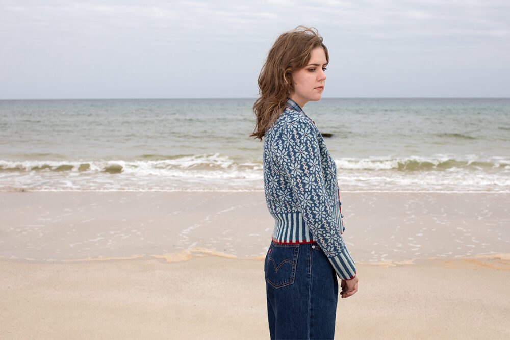 Polaris patterncard kit design by Alice & Jade Starmore in Hebridean 2 Ply yarn